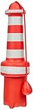 ROGZ LH02-C Lighthouse Dog Fetch Toy/schwimmendes Wurfspielzeug, rot/weiß