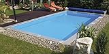 Steinbach Styroporpool Basic Set 1, 600 x 300 x 150 cm - Folienfarbe blau: 0,8 mm Stärke, 1 Skimmer, 2 Einlaufdüsen, Filteranlage Compact 8, 016130