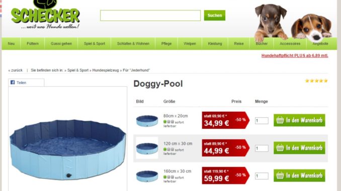 schecker hundepool im angebot schecker hundepool im angebot